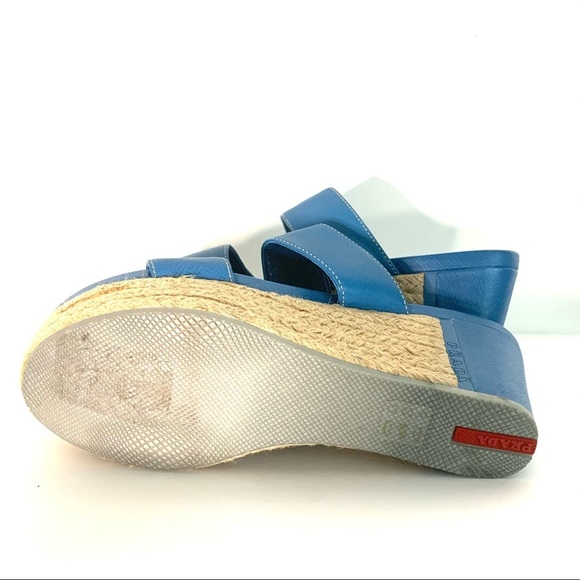 Prada | platform wedge slip on sandal - Picture 9 of 9